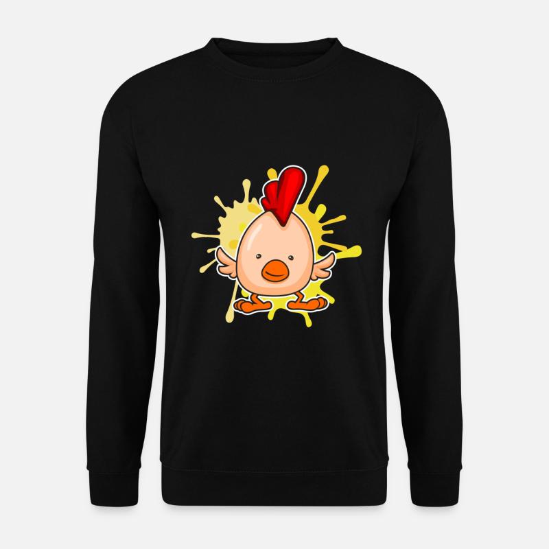 Küken Hahn Henne - Süßes Niedliches Geschenk - Unisex Pullover - Schwarz