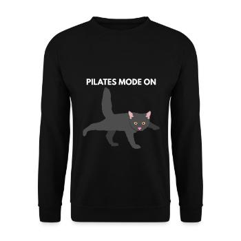 Pilates - Unisex Sweatshirt - black - Front - Alina (178cm) & Michal (187cm)