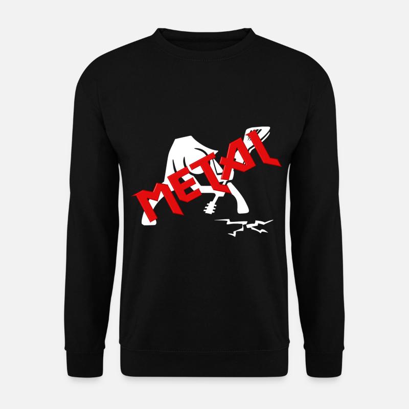 Metalhead Metalgirl Metal - Unisex Pullover - Schwarz