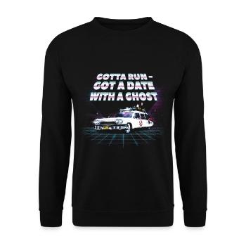 Ghostbusters Date Mit Einem Geist - Unisex Pullover - Schwarz - Vorne - Alina (178cm) & Michal (187cm)