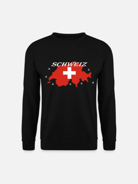Schweiz Design - Unisex Pullover - Schwarz
