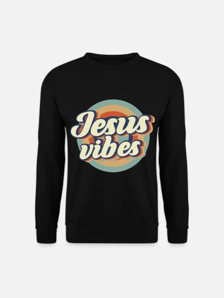Jesus Vibes cool Jesus Christus Sohn Gottes Design - Unisex Pullover - Schwarz