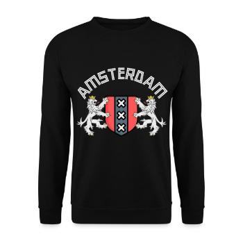 Amsterdam T-shirt - Unisex Sweatshirt - black - Front - Alina (178cm) & Michal (187cm)