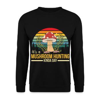 Mushroom pickers and mushroom friends - Unisex Sweatshirt - black - Front - Alina (178cm) & Michal (187cm)