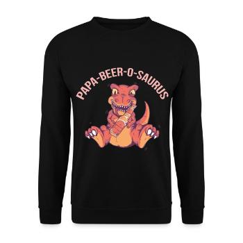 Cadeau de fête des pères pour papa pour la fête des hommes - Sweat-shirt Unisexe - noir - Devant - Alina (178cm) & Michal (187cm)