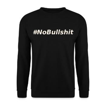 HASHTAG NO BULLSHIT #NoBullshit # No Bullshit - Sweat-shirt Unisexe - noir - Devant - Alina (178cm) & Michal (187cm)
