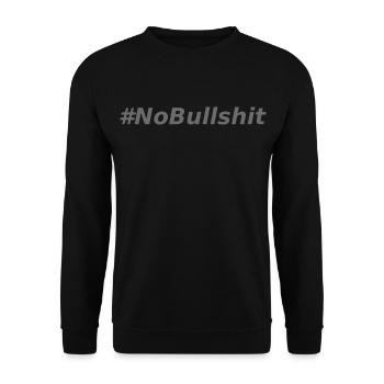 HASHTAG NO BULLSHIT #NoBullshit # No Bullshit - Sweat-shirt Unisexe - noir - Devant - Alina (178cm) & Michal (187cm)
