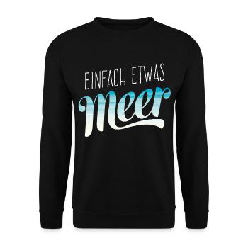 Cooles Meer Strand Sommer Sonne Urlaub Geschenk - Unisex Pullover - Schwarz - Vorne - Alina (178cm) & Michal (187cm)