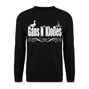 Goose and dumpling, chef kitchen humor shirt gift - Unisex Sweatshirt - black - Front - Alina (178cm) & Michal (187cm)