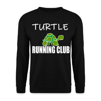 Turtle Turtle Running Club - Maillot de sport running - Sweat-shirt Unisexe - noir - Devant - Alina (178cm) & Michal (187cm)