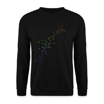 Étoiles Arc-en-ciel Galaxie étoilée Idée de cadeau - Sweat-shirt Unisexe - noir - Devant - Alina (178cm) & Michal (187cm)