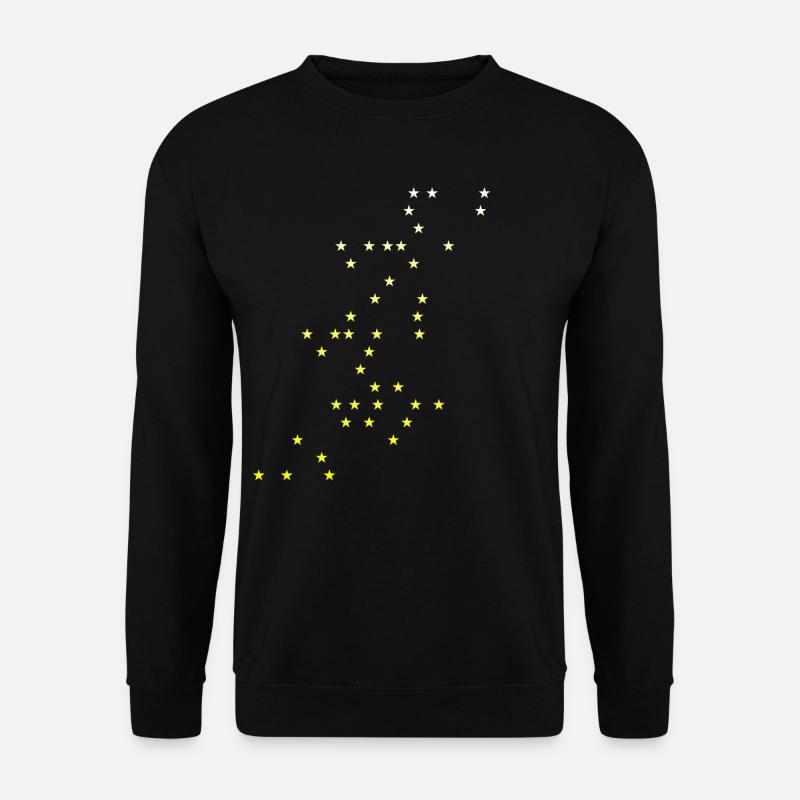 étoiles blanc jaune idée cadeau idée cadeau idée - Sweat-shirt Unisexe - noir