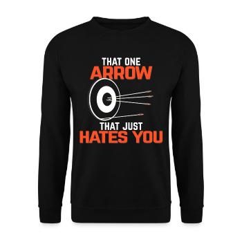 arc - Unisex Sweatshirt - black - Front - Alina (178cm) & Michal (187cm)