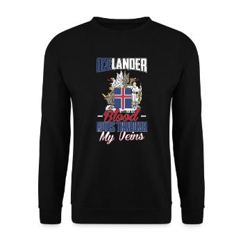 Iceland - Unisex Sweatshirt - black - Front - Alina (178cm) & Michal (187cm)