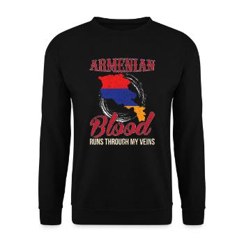 Armenien - Unisex Pullover - Schwarz - Vorne - Alina (178cm) & Michal (187cm)