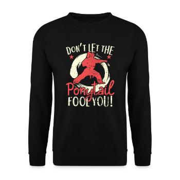 Karate - Unisex Sweatshirt - black - Front - Alina (178cm) & Michal (187cm)