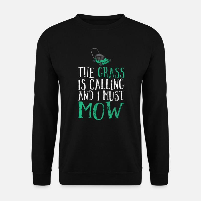 Rasenmähen - Unisex Pullover - Schwarz