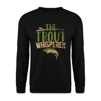 Murmure de poisson Truite - Sweat-shirt Unisexe - noir - Devant - Alina (178cm) & Michal (187cm)