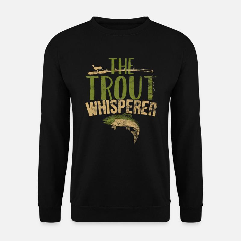 Fisch Flüsterer Forelle - Unisex Pullover - Schwarz