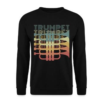 Trompete Posaune Musiker Jazz - Unisex Pullover - Schwarz - Vorne - Alina (178cm) & Michal (187cm)
