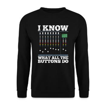 Sound Engineer t-shirt - Unisex Sweatshirt - black - Front - Alina (178cm) & Michal (187cm)