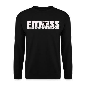 fitness extrem sport - Unisex Pullover - Schwarz - Vorne - Alina (178cm) & Michal (187cm)