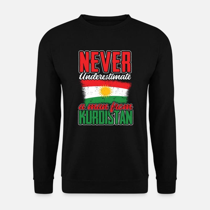 Unterschätze niemals einen Mann aus Kurdistan - Unisex Pullover - Schwarz