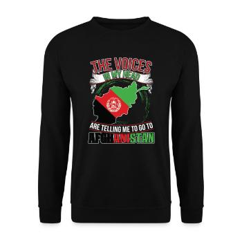 The Voices In My Head Afghanistan - Unisex Sweatshirt - black - Front - Alina (178cm) & Michal (187cm)