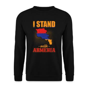 Armenien - Unisex Pullover - Schwarz - Vorne - Alina (178cm) & Michal (187cm)