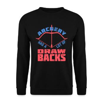 Idée cadeau drôle de tir à l'arc - Sweat-shirt Unisexe - noir - Devant - Alina (178cm) & Michal (187cm)