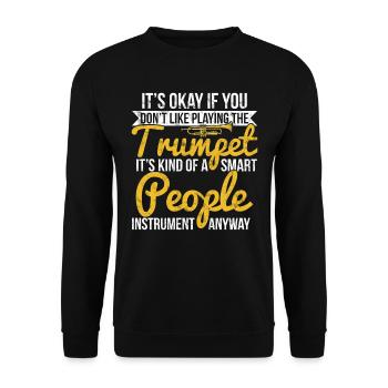 Trumpet - Unisex Sweatshirt - black - Front - Alina (178cm) & Michal (187cm)
