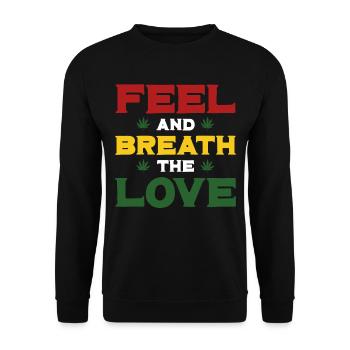 Reggae für immer - Unisex Pullover - Schwarz - Vorne - Alina (178cm) & Michal (187cm)