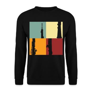 oboe - Unisex Sweatshirt - black - Front - Alina (178cm) & Michal (187cm)