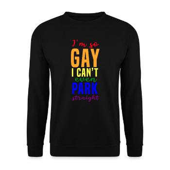 ich bin so schwul - Unisex Pullover - Schwarz - Vorne - Alina (178cm) & Michal (187cm)