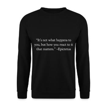 Philosophy Gift Idea - Unisex Sweatshirt - black - Front - Alina (178cm) & Michal (187cm)