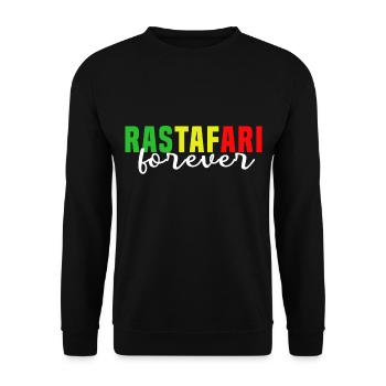 Rastafari für immer - Unisex Pullover - Schwarz - Vorne - Alina (178cm) & Michal (187cm)