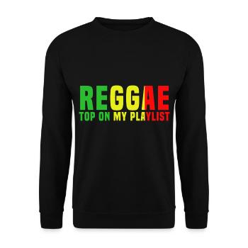 reggae - Unisex Sweatshirt - black - Front - Alina (178cm) & Michal (187cm)