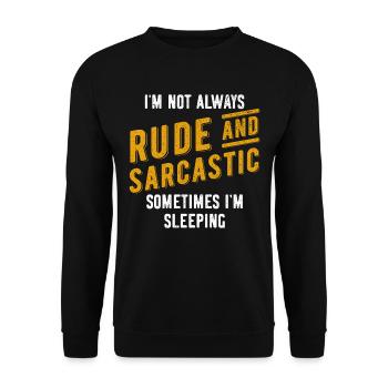 sarcasm - Unisex Sweatshirt - black - Front - Alina (178cm) & Michal (187cm)