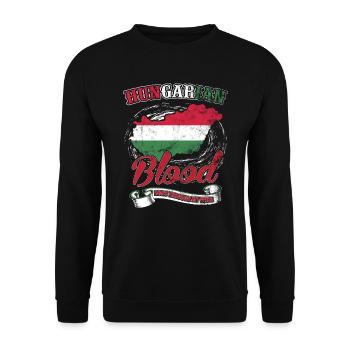 Hungary - Unisex Sweatshirt - black - Front - Alina (178cm) & Michal (187cm)