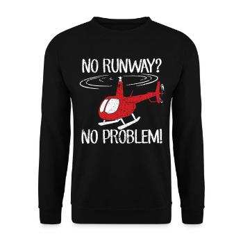 Helicopter helicopter pilot - Unisex Sweatshirt - black - Front - Alina (178cm) & Michal (187cm)