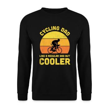 Vintage retro Cycling Bicycle Dad Fathers Day Gift - Unisex Sweatshirt - black - Front - Alina (178cm) & Michal (187cm)