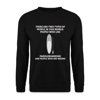 Paddleboarding Paddleboard Paddle Water sports - Unisex Sweatshirt - black - Front - Alina (178cm) & Michal (187cm)