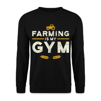 L'agriculture est mon gymnase - Sweat-shirt Unisexe - noir - Devant - Alina (178cm) & Michal (187cm)