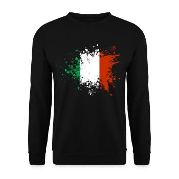 Italy flag paint splashes Rome Italia Pisa country - Unisex Sweatshirt - black - Front - Alina (178cm) & Michal (187cm)