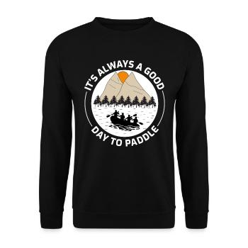 Équipe de rafting Raft White Water Rafter Paddle Cadeau - Sweat-shirt Unisexe - noir - Devant - Alina (178cm) & Michal (187cm)