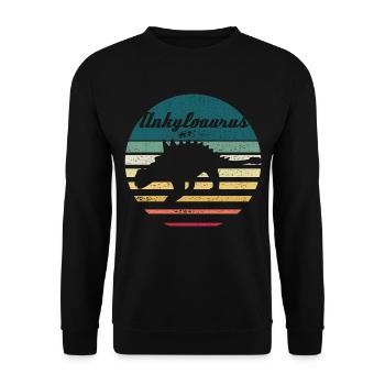 Reptile blindé Ankylosaurus - Sweat-shirt Unisexe - noir - Devant - Alina (178cm) & Michal (187cm)