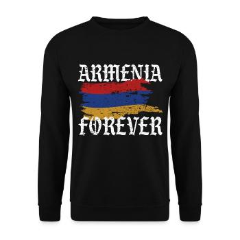 L'Arménie pour toujours - Sweat-shirt Unisexe - noir - Devant - Alina (178cm) & Michal (187cm)
