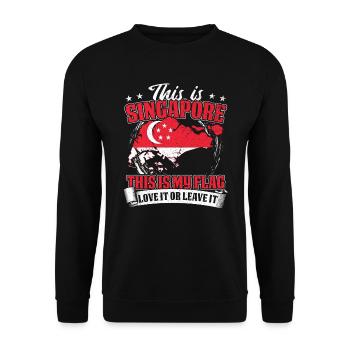 This Is Singapore - Unisex Sweatshirt - black - Front - Alina (178cm) & Michal (187cm)