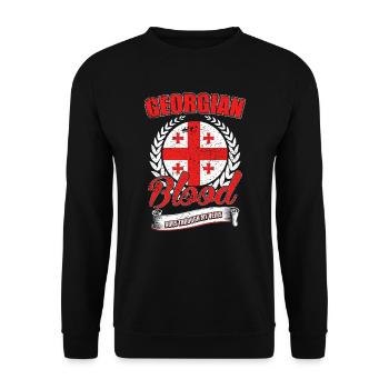 Georgian blood - Unisex Sweatshirt - black - Front - Alina (178cm) & Michal (187cm)