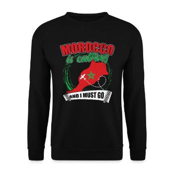 Morocco Calls - Unisex Sweatshirt - black - Front - Alina (178cm) & Michal (187cm)